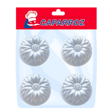 Mini Decorative Aluminum Pans – Sunflower Shape (3.5 x 1.6 in) 9 x 4cm | Caparroz – Set of 4